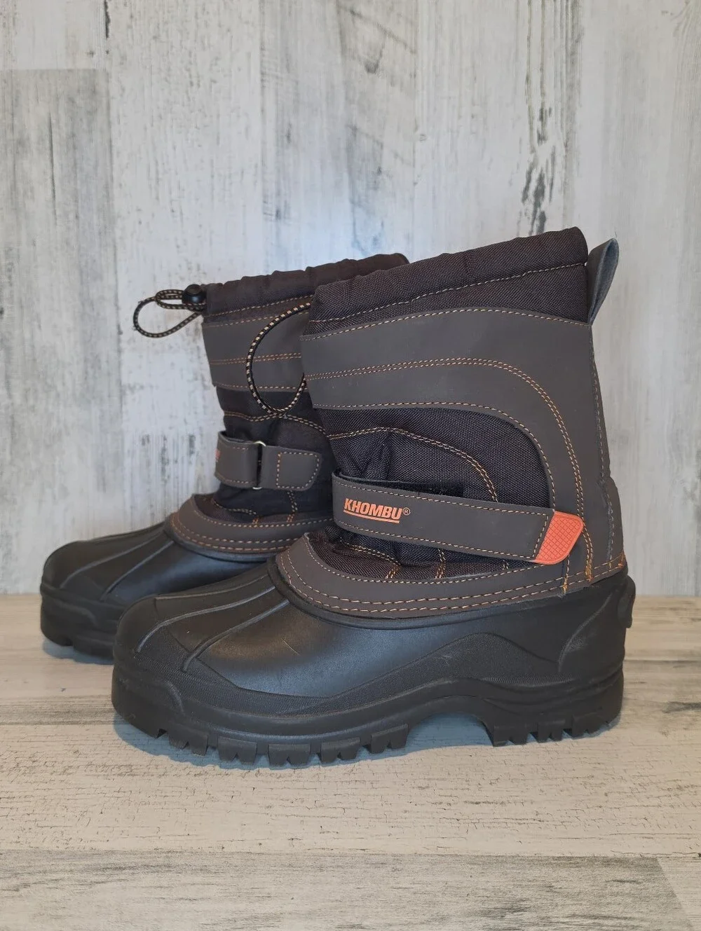 Khombu Brie Big Kids Snow Boots Size 5 Winter Boots Waterproof Insulated Brown